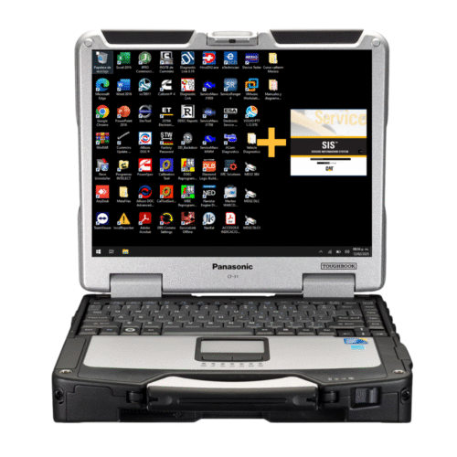 Laptop PANASONIC Toughbook CF-31 i5 16 GB RAM 1 TB SSD / Programas  diésel + SIS Caterpillar + CBT